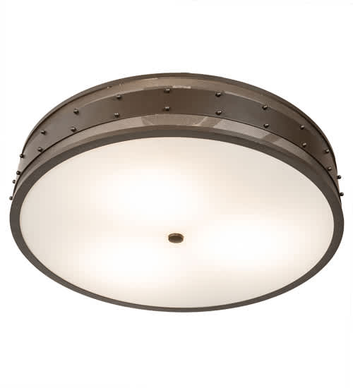 Nolan 3 Light 30" Wide Flush Mount Drum Ceiling Fixture