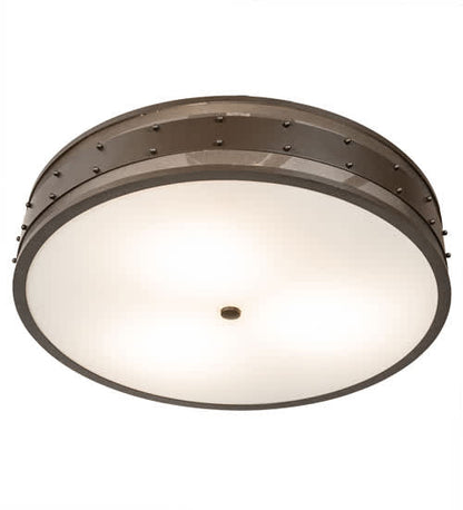 Nolan 3 Light 30" Wide Flush Mount Drum Ceiling Fixture