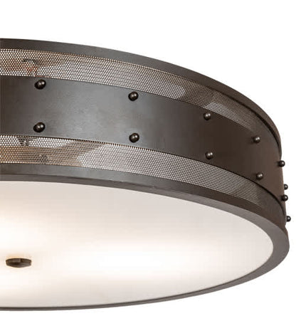 Nolan 3 Light 30" Wide Flush Mount Drum Ceiling Fixture