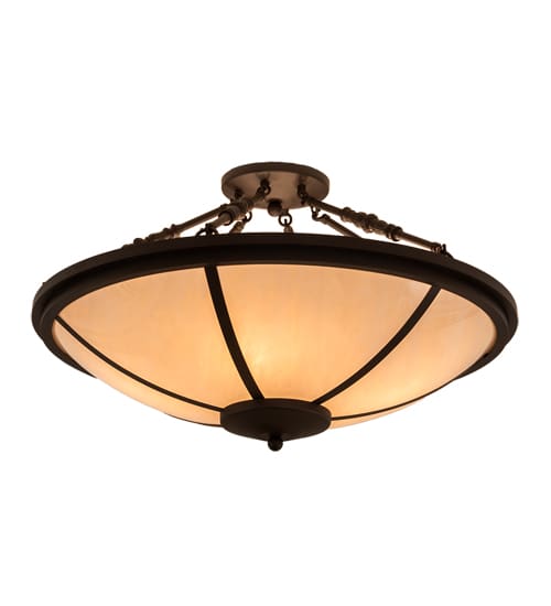 Commerce 4 Light 31" Wide Semi-Flush Bowl Ceiling Fixture - Oil Rubbed Bronze Finish
