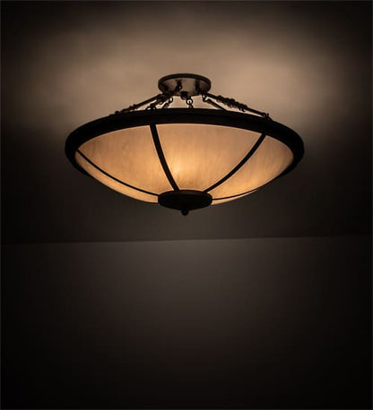 Commerce 4 Light 31" Wide Semi-Flush Bowl Ceiling Fixture - Oil Rubbed Bronze Finish