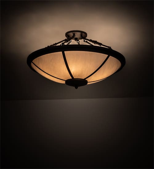 Commerce 4 Light 31" Wide Semi-Flush Bowl Ceiling Fixture - Oil Rubbed Bronze Finish