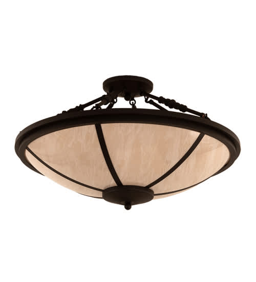 Commerce 4 Light 31" Wide Semi-Flush Bowl Ceiling Fixture - Oil Rubbed Bronze Finish