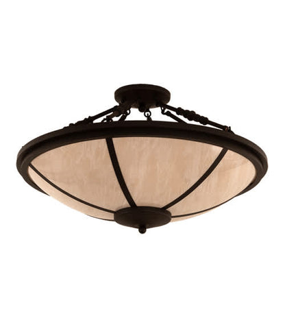 Commerce 4 Light 31" Wide Semi-Flush Bowl Ceiling Fixture - Oil Rubbed Bronze Finish