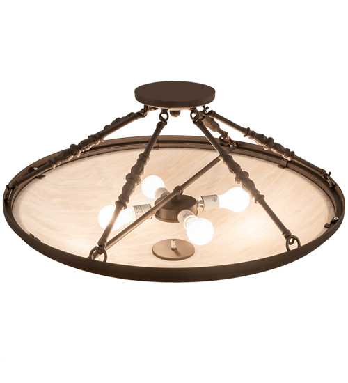 Commerce 4 Light 31" Wide Semi-Flush Bowl Ceiling Fixture - Oil Rubbed Bronze Finish