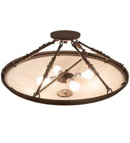 Commerce 4 Light 31" Wide Semi-Flush Bowl Ceiling Fixture - Oil Rubbed Bronze Finish