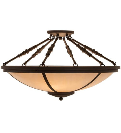 Commerce 4 Light 31" Wide Semi-Flush Bowl Ceiling Fixture - Oil Rubbed Bronze Finish
