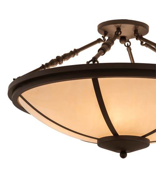 Commerce 4 Light 31" Wide Semi-Flush Bowl Ceiling Fixture - Oil Rubbed Bronze Finish