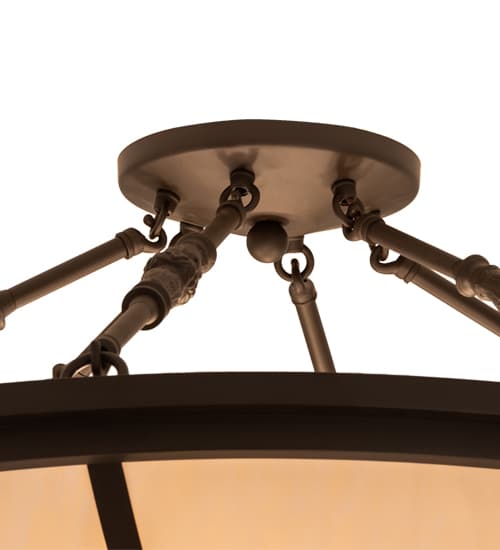 Commerce 4 Light 31" Wide Semi-Flush Bowl Ceiling Fixture - Oil Rubbed Bronze Finish