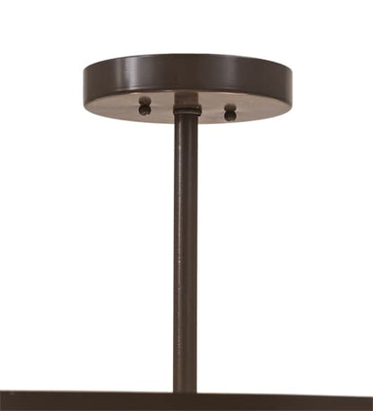 Cilindro Barnabas 6 Light 36" Wide Semi-Flush Drum Ceiling Fixture with Beige Textrene Shade - Timeless Bronze Finish