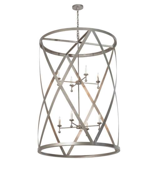 8 Light 42" Wide Taper Candle Pendant