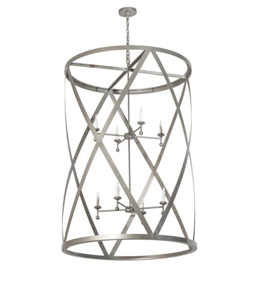 8 Light 42" Wide Taper Candle Pendant