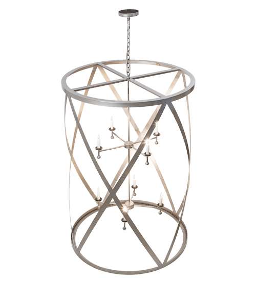 8 Light 42" Wide Taper Candle Pendant