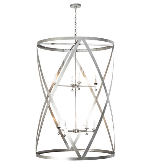 8 Light 42" Wide Taper Candle Pendant