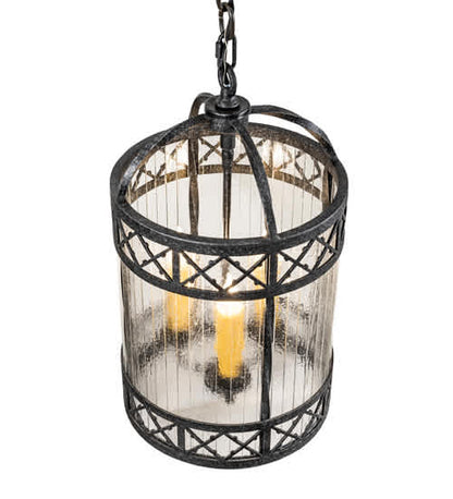 3 Light 12" Wide Taper Candle Pendant
