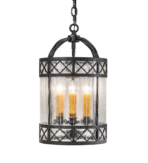 3 Light 12" Wide Taper Candle Pendant