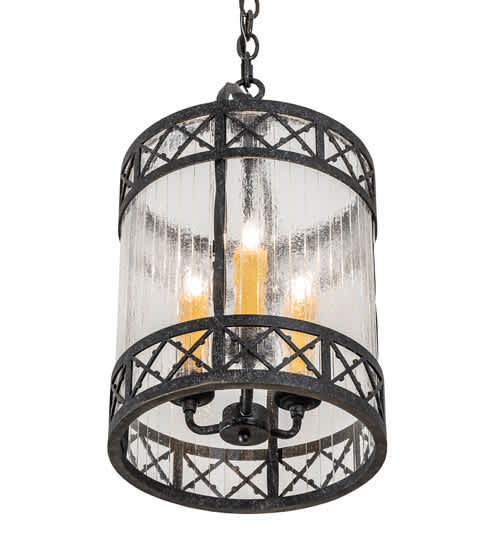 3 Light 12" Wide Taper Candle Pendant