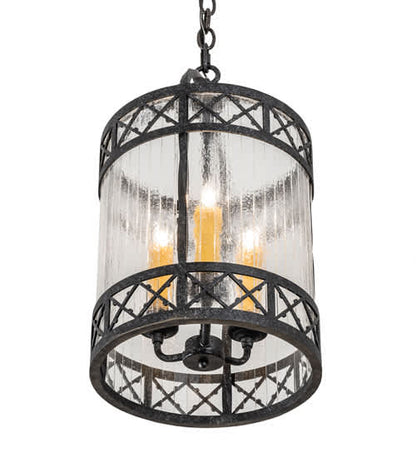 3 Light 12" Wide Taper Candle Pendant