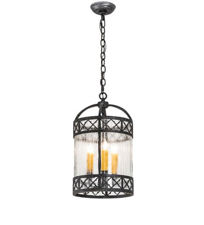 3 Light 12" Wide Taper Candle Pendant