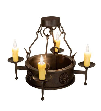 Lorenzo 4 Light 24" Wide Semi-Flush Ceiling Fixture