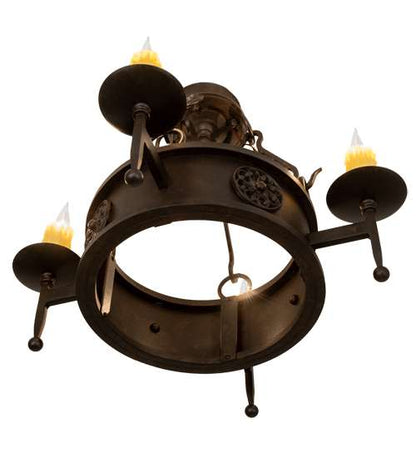 Lorenzo 4 Light 24" Wide Semi-Flush Ceiling Fixture