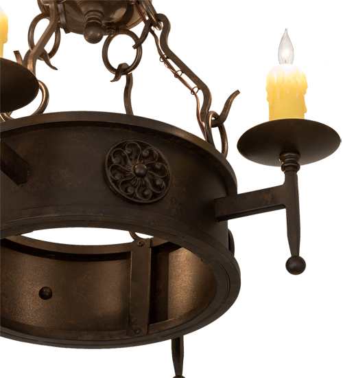 Lorenzo 4 Light 24" Wide Semi-Flush Ceiling Fixture