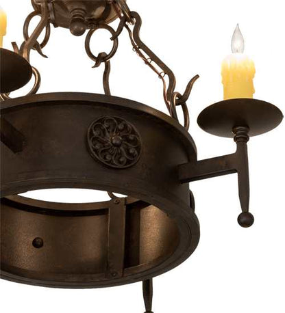 Lorenzo 4 Light 24" Wide Semi-Flush Ceiling Fixture