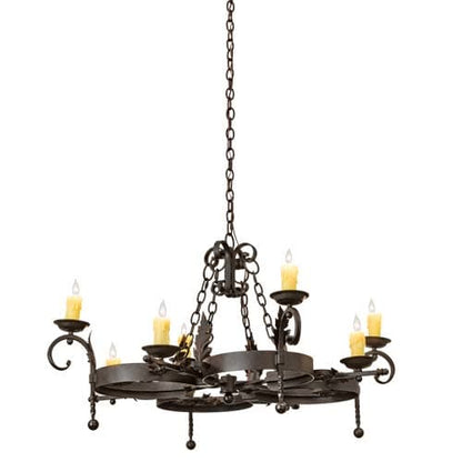 Andorra 8 Light 42" Wide Taper Candle Style Chandelier