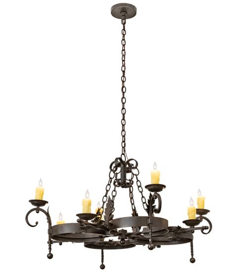 Andorra 8 Light 42" Wide Taper Candle Style Chandelier