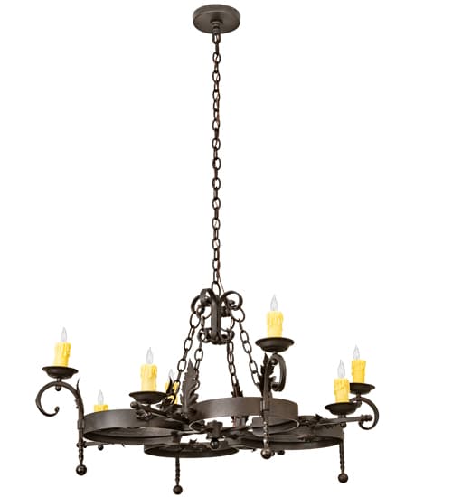 Andorra 8 Light 42" Wide Taper Candle Style Chandelier