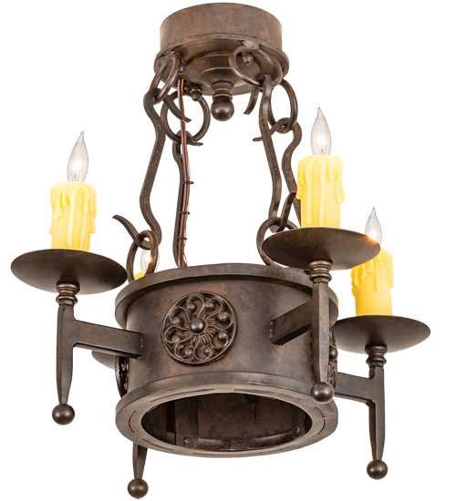 Lorenzo 4 Light 18" Wide Semi-Flush Ceiling Fixture