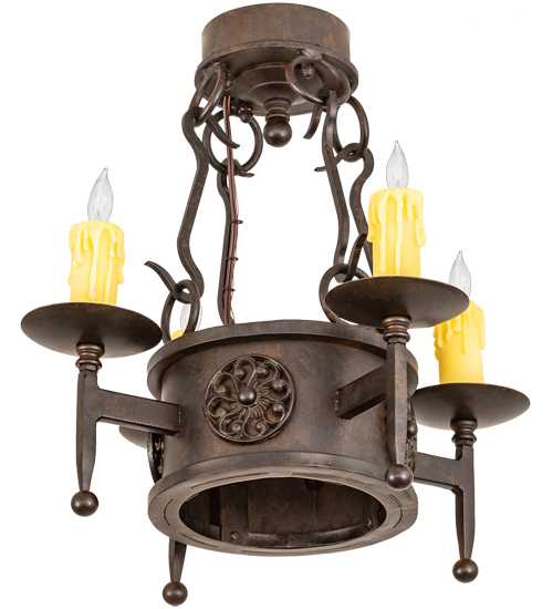 Lorenzo 4 Light 18" Wide Semi-Flush Ceiling Fixture