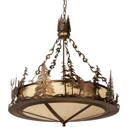Meyda Tiffany 4 Light 34" Wide Abstract Pendant