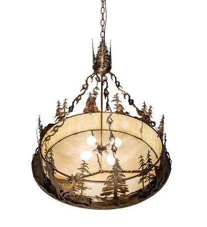 4 Light 34" Wide Abstract Pendant