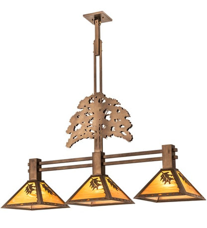 3 Light 45" Wide Linear Pendant