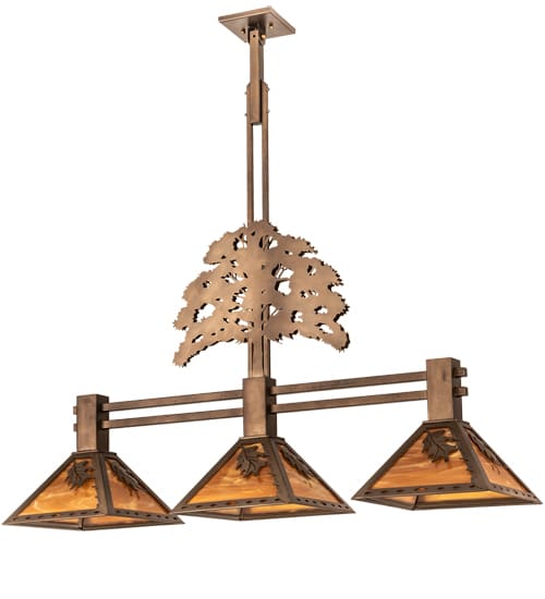 3 Light 45" Wide Linear Pendant