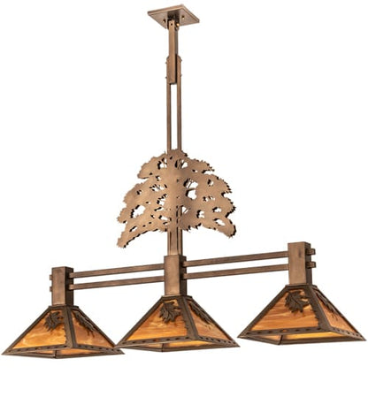 3 Light 45" Wide Linear Pendant
