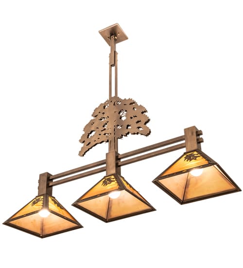 3 Light 45" Wide Linear Pendant
