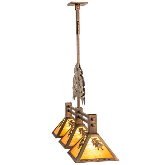 3 Light 45" Wide Linear Pendant