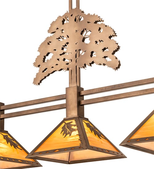 3 Light 45" Wide Linear Pendant