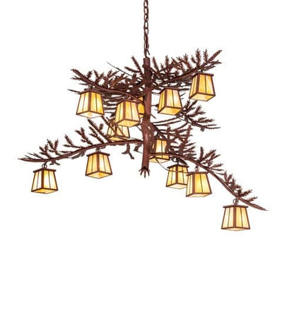 Pine Branch 12 Light 48" Wide Chandelier