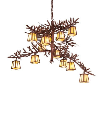 Pine Branch 12 Light 48" Wide Chandelier
