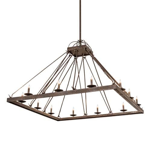 Square Retreat 12 Light 85" Wide Taper Candle Style Chandelier
