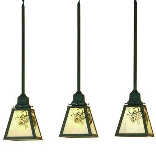 Long Winter Pine 3 Light 6" Wide Linear Pendant