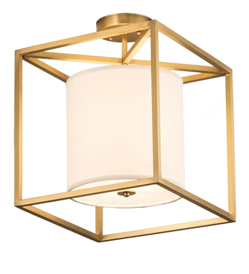 Kitzi Cilindro 20" Wide Semi-Flush Square Ceiling Fixture