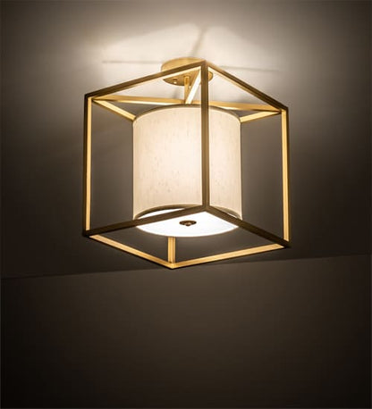 Kitzi Cilindro 20" Wide Semi-Flush Square Ceiling Fixture