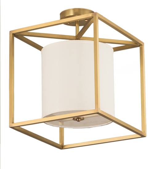 Kitzi Cilindro 20" Wide Semi-Flush Square Ceiling Fixture