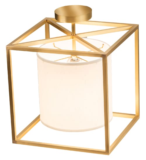 Kitzi Cilindro 20" Wide Semi-Flush Square Ceiling Fixture