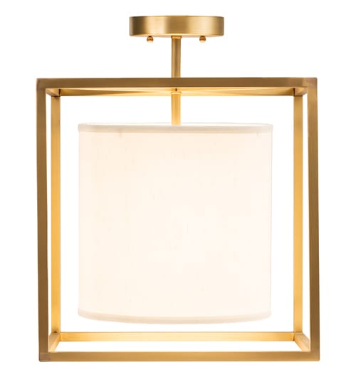 Kitzi Cilindro 20" Wide Semi-Flush Square Ceiling Fixture