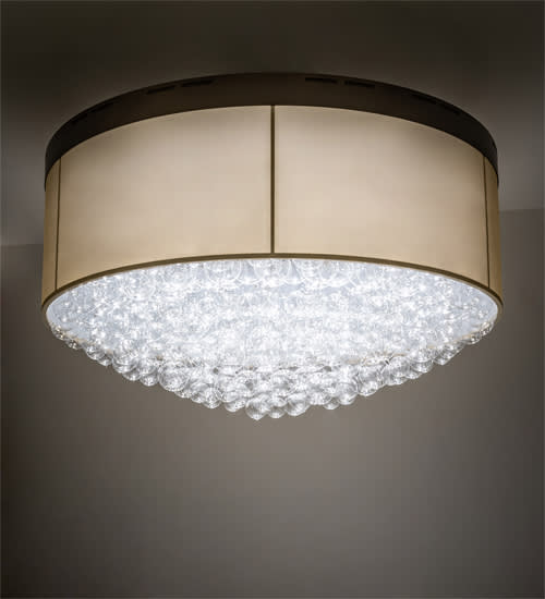 Cilindro Bulle 70" Wide LED Semi-Flush Waterfall Ceiling Fixture